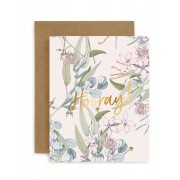 Greeting Card - Native 'Hooray' Cream