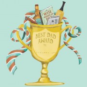 Greeting Card - Best Dad Trophy