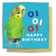 Greeting Card - Birthday Budgie