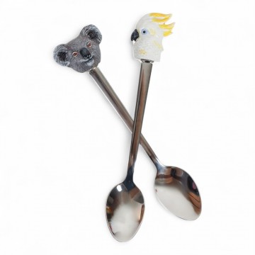 Resin Spoons | Aussie Cuties Koala + White Cockatoo Resin Spoons | Aussie Cuties Koala + White Cockatoo