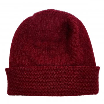 Plain Beanie | Berry | Possum + Merino