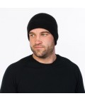 Plain Beanie | Black | Possum + Merino