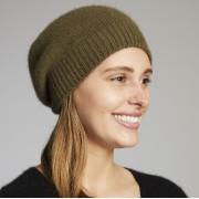 Cowra Slouch Merino Wool Beanie - Olive