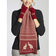 Merino Wool Kangaroo Scarf - Red