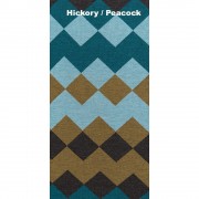 Harlequin Scarf - Merino Wool - Hickory/Peacock Blue
