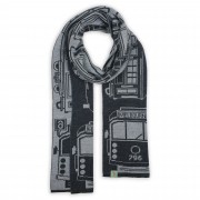Scarf | Tram I Am | Charcoal