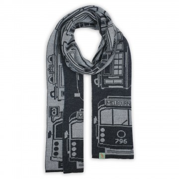 Scarf | Tram I Am | Charcoal