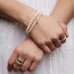 Bracelet | Healing Gem Bracelet | Pearl 'prosperity'