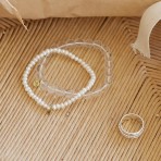 Bracelet | Healing Gem Bracelet | Pearl 'prosperity'