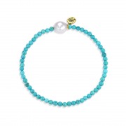 Bracelet | Luna Pearl Bracelet | Turquoise Howlite 'calm'