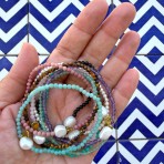 Bracelet | Luna Pearl Bracelet | Turquoise Howlite 'calm'