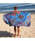 Sand Free Beach Towel | Bunjil Over Wurundjeri