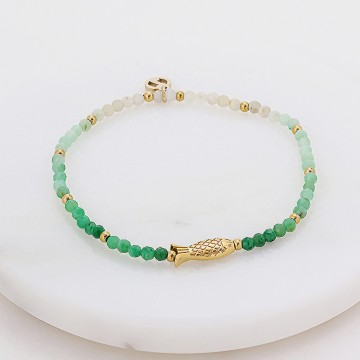 Bracelet | Emma | Olive | Gold