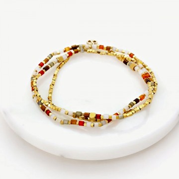 Wrap Bracelet | Ophelia | Berry Gold