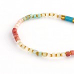 Bracelet | Terry | Aqua/Coral