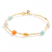 Bracelet | Harriette | Aqua/Coral