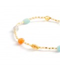 Bracelet | Harriette | Aqua/Coral