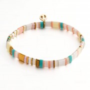 Bracelet | Tile | Aqua/Pink