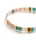 Bracelet | Tile | Aqua/Pink Bracelet | Tile | Aqua/Pink