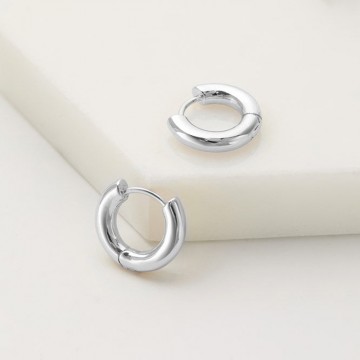 Earrings | Kendall Hoop | Small | Silver