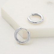 Earrings | Kendall Hoop | Medium | Silver