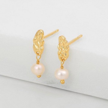 Earrings | Helena | Pearl | Gold