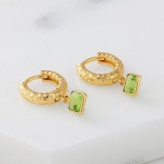 Earrings | Mikayla Hoop | Peridot | Gold