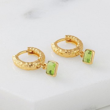 Earrings | Mikayla Hoop | Peridot | Gold