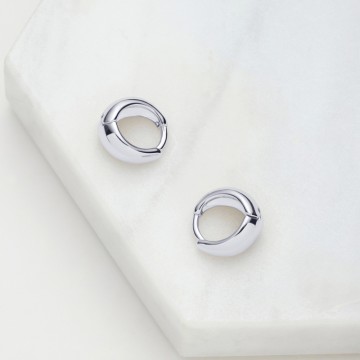 Earrings | Steph Hoop | Small | Silver