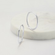 Earrings | Delilah Hoop | Large | Silver