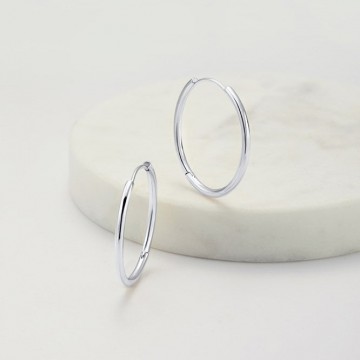 Earrings | Delilah Hoop | Large | Silver