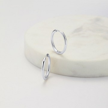 Earrings | Delilah Hoop | Medium | Silver