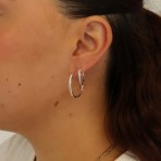 Earrings | Delilah Hoop | Medium | Silver Earrings | Delilah Hoop | Medium | Silver