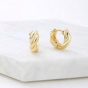 Earrings | Maya Huggies | Gold