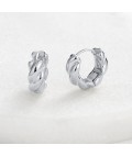 Earrings | Maya Huggies | Silver