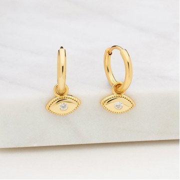 Earrings | Evil Eye | Gold