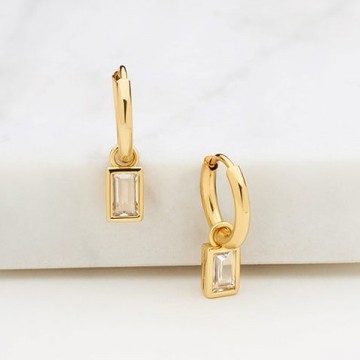 Earrings | Harlow Huggie | Gold