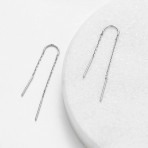 Earrings | Ivy thread Earring | Silver