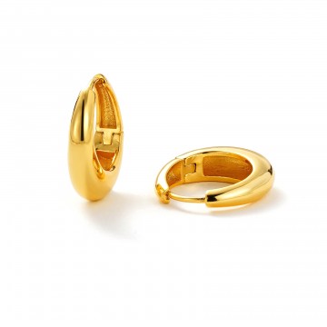 Earrings | Cleo Hoop | Small | Gold