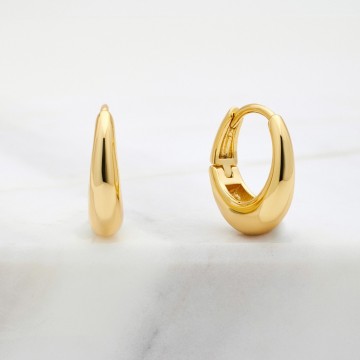 Earrings | Cleo Hoop | Small | Gold