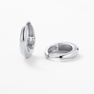 Earrings | Cleo Hoop | Small | Silver
