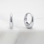 Earrings | Cleo Hoop | Small | Silver