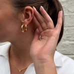Earrings | Cleo Hoop | Medium | Gold Earrings | Cleo Hoop | Medium | Gold