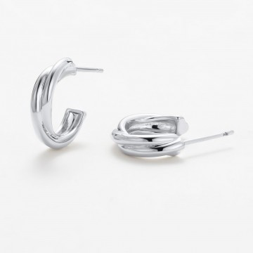 Earrings | Eloise Hoop | Silver