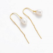 Earrings | Talia Thread Earring | Gold