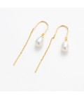 Earrings | Talia Thread Earring | Gold