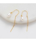 Earrings | Talia Thread Earring | Gold