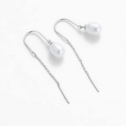 Earrings | Talia Thread Earring | Silver