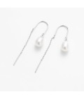 Earrings | Talia Thread Earring | Silver