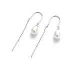 Earrings | Talia Thread Earring | Silver